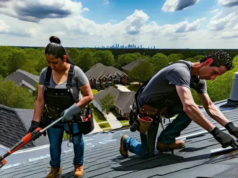 Hero Hero Newroofinstallationworkersshinglesr Atlanta Roofing Experts