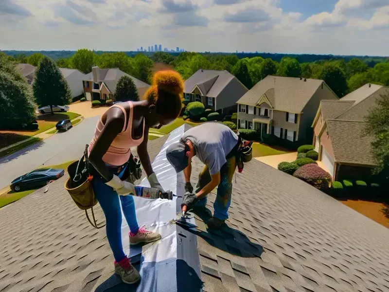 Hero Hero Rooferinstallingshinglesresidential Atlanta Roofing Experts