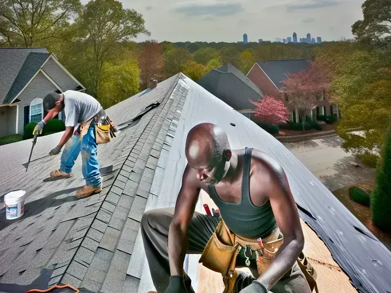 Hero Hero Roofingcontractorworkingonsuburbanh Atlanta Roofing Experts